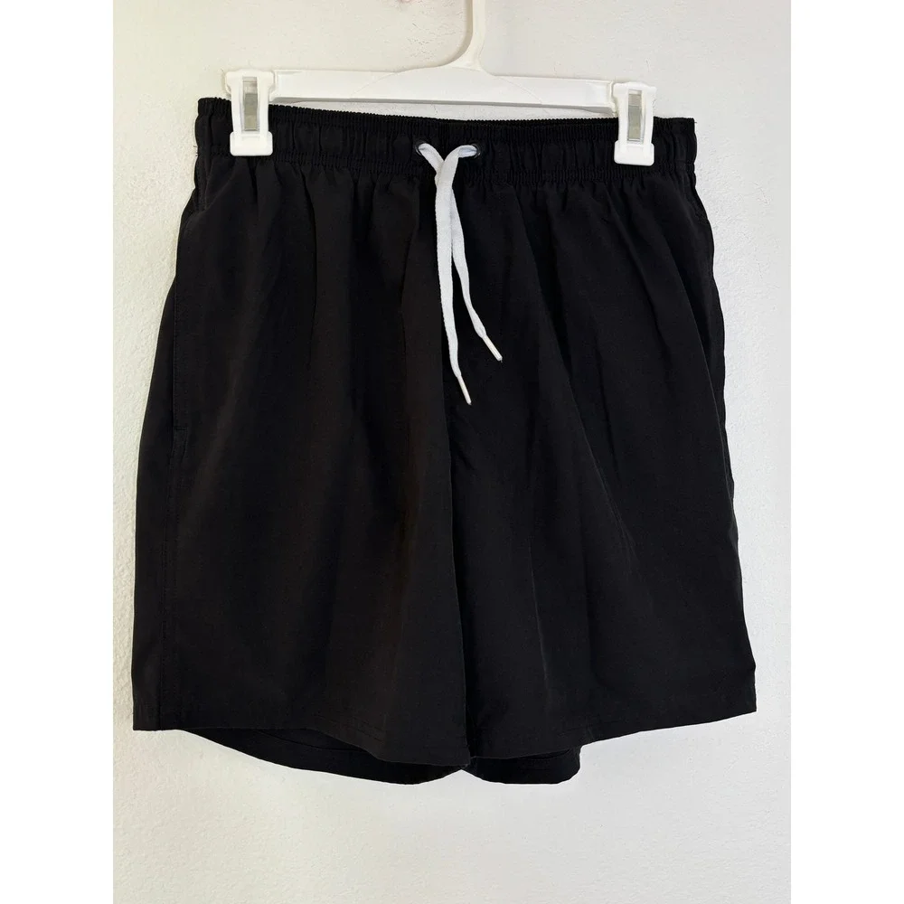 Old Navy Mens Swim Trunks Black Board Shorts Mesh Lining Small S RN54023